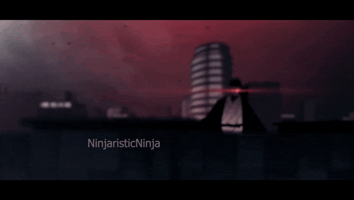 a close up of a person 's face with red eyes and the words ninjaisticninja on the bottom