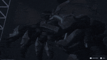 a screenshot of a video game with the show menu button on the bottom