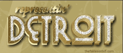 a gold sign that says representative detroit