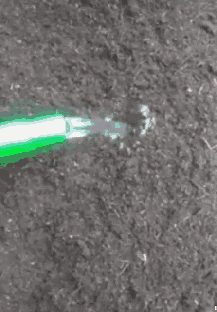 a dirty hand is sticking out of the ground and giving a middle finger .