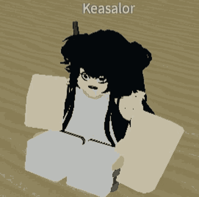 a drawing of a girl with the name keasalor on the bottom