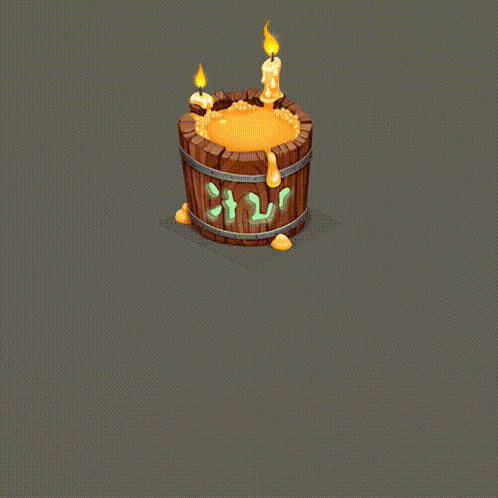 a wooden barrel with candles in it and the number 12 on the side