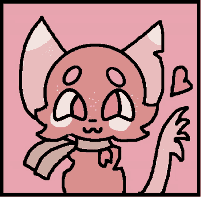 a drawing of a cat wearing a scarf