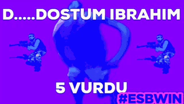 a purple background with soldiers and the words dostum ibrahim