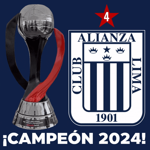 an alianza lima logo with a silver trophy