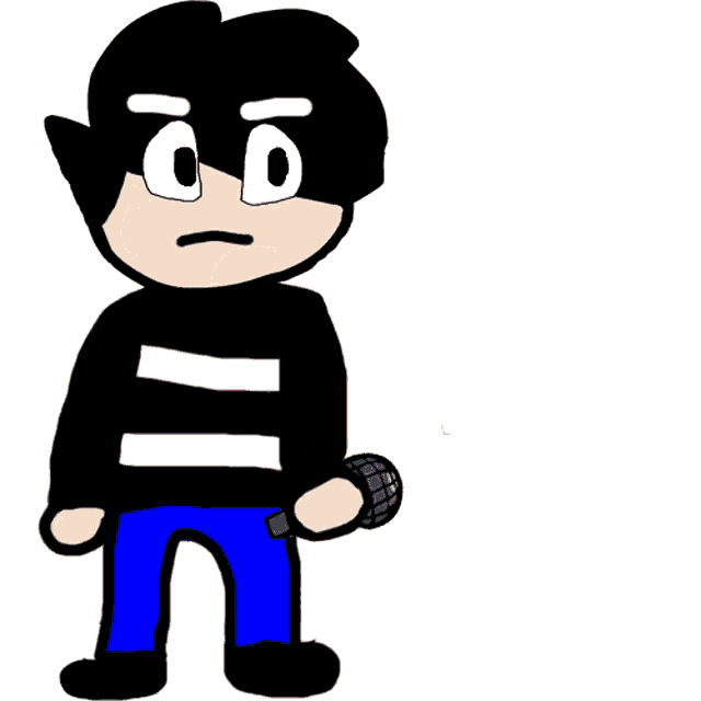 a cartoon drawing of a man with a big smile on his face
