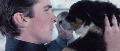 Christian Bale Dog GIF - Christian Bale Dog Lick GIFs