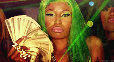 Throwing Money At A Problem Instead Of Dealing With It Yourself. GIF - Nicki Minaj Money Rich GIFs
