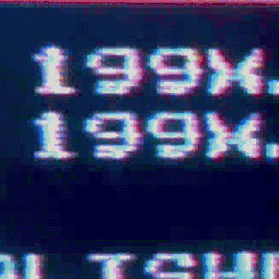 a blurry image of the year 1994 on a dark blue background