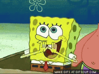 a gif of spongebob and patrick that says make gifs at gifsoup.com on the bottom