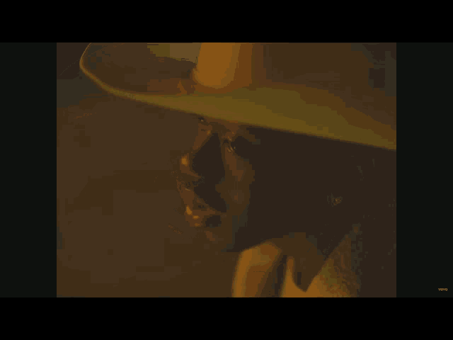 a close up of a woman wearing a cowboy hat and earrings