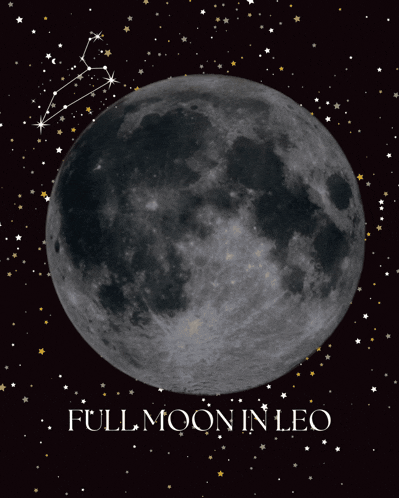 a full moon in leo with a lion in the middle