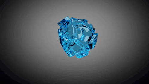 a blue object that looks like a sphere with a black background