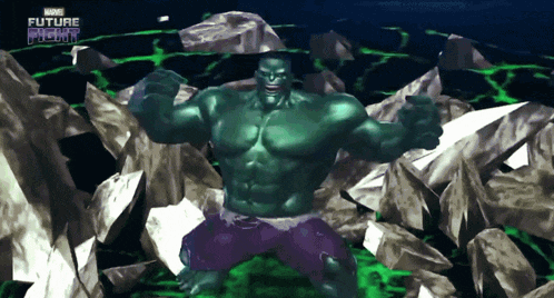 a hulk in a video game with the words marvel future fight on the bottom