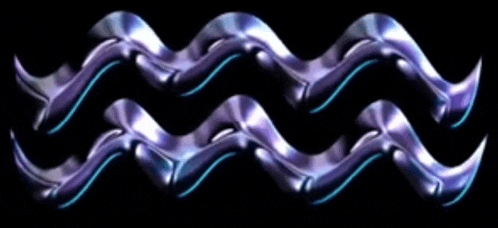 a purple wave with blue lines on a black background .