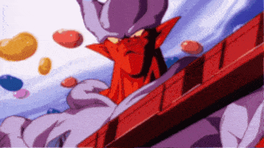 a cartoon character with a chef 's hat on is surrounded by candy