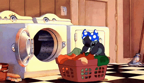 Stitch Laundry GIF - Stitch Laundry Cape GIFs