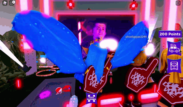 a man in a video game with a sign that says " look don t we "