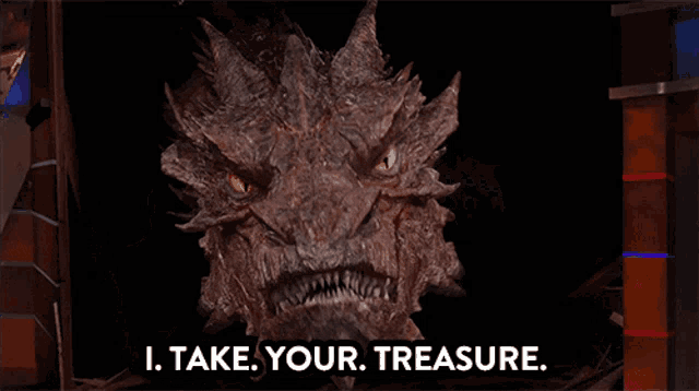 a dragon says i drink your milkshake in front of a dark background