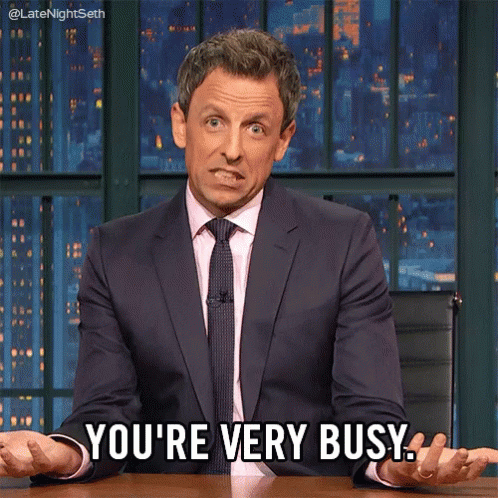 You'Re Very Busy GIF - Seth Meyers Late Night Seth Lnsm GIFs