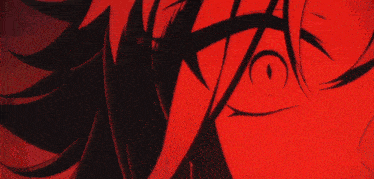 a silhouette of a person in a red robe is standing in a red room .