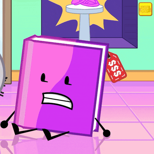a purple book with a tag that says $ 3