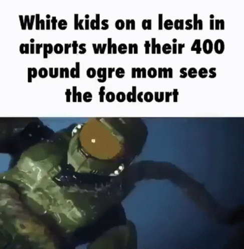 Ogre Mommy GIF - Ogre Mommy White Kids On A Leash In Airports GIFs