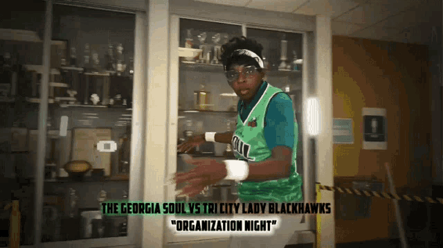 the georgia soul vs tri city lady blackhawks organization night advertisement