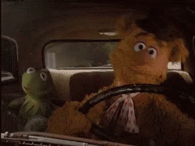 Roadtrip Kermit The Frog GIF - Roadtrip Kermit The Frog Muppets GIFs
