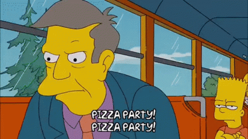 The Simpsons Pizza Party GIF - The Simpsons Pizza Party Pizza GIFs