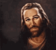 jesus is giving the middle finger to the camera