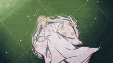 a drawing of a woman in a white kimono