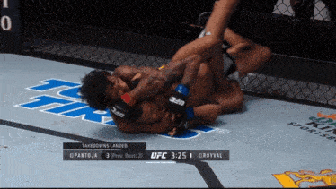 a ufc fight between pantoja and groyval takes place in a cage