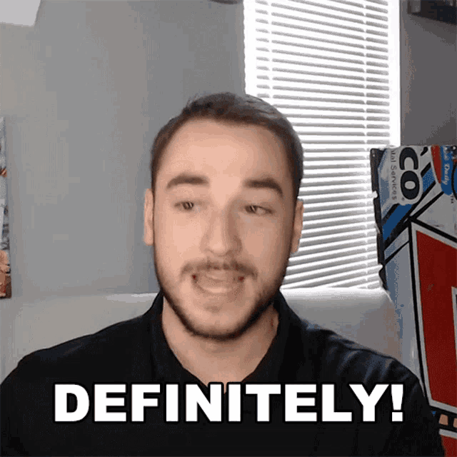 a man with a beard says definitely