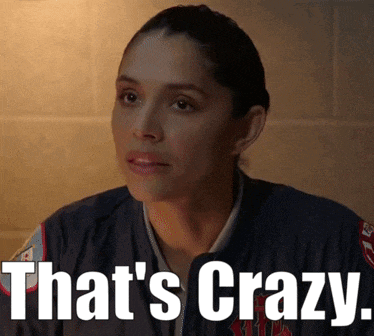 a woman in a bomber jacket says that 's crazy .