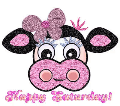 Cow Happy Saturday GIF