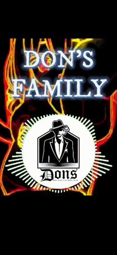 a poster for don 's family shows a man in a suit