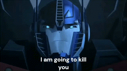 a person pointing a gun at a robot with the words " i am going to kill you " below it