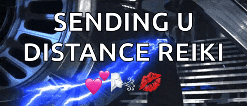 a poster that says sending u distance reiki on it