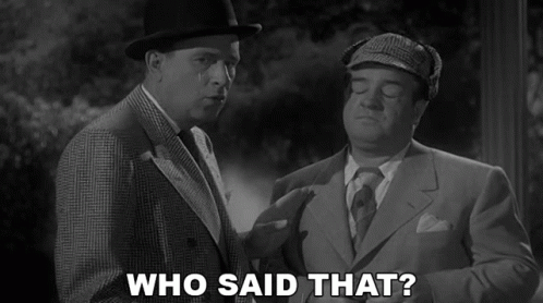 Who Said That Bud Alexander GIF - Who Said That Bud Alexander Abbott And Costello Meet The Invisible Man GIFs