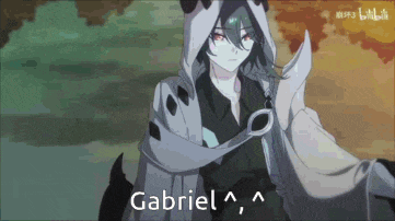 gabriel is a character from a video game and is wearing a hooded cape .