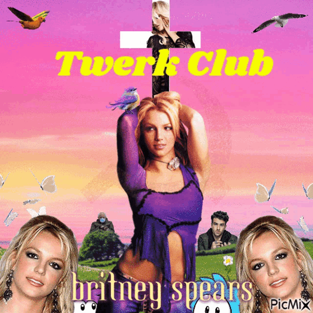 britney spears is featured on the cover of the twerk club