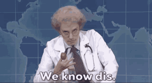 a doctor says we know dis while holding a heart