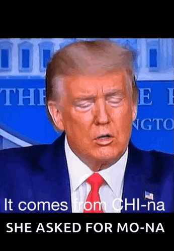 donald trump says it comes from chi-na she asked for mo-na on the screen