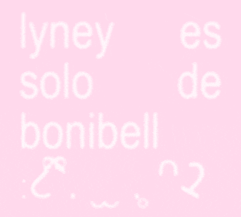 a pink background with the words lyney solo bonibell