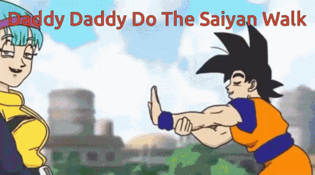 Sayian Walk Goku GIF - Sayian Walk Goku Funny GIFs