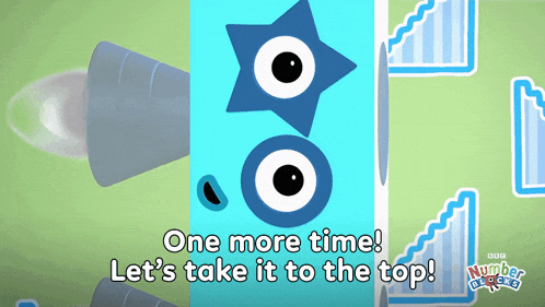 a bbc number blocks advertisement shows a star and a cannon