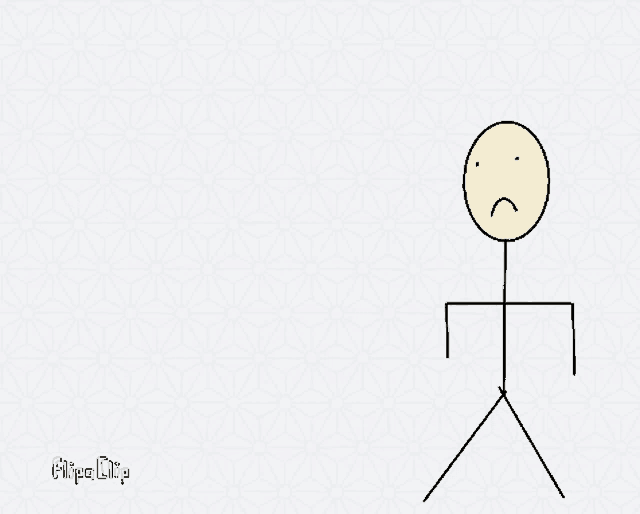 a cartoon of two stick figures with a wallet on top
