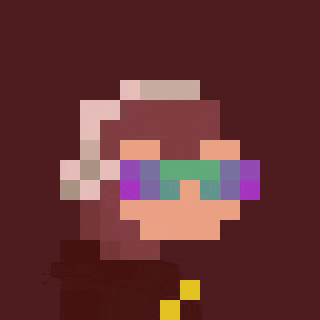 it looks like a pixel art of a person wearing sunglasses .