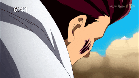 a close up of a person 's face with the time 6:41